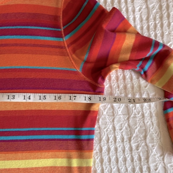 Lauren Jeans Ralph Lauren Women’s Cotton Stripe Top Multicolor 3/4 Sleeve Sz L - Picture 7 of 9